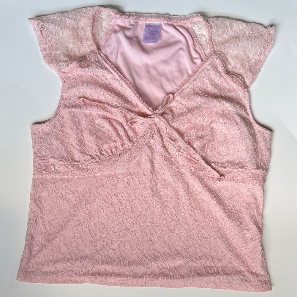 No Boundaries Pink Lace Top